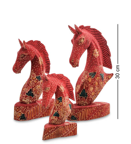 фото Фигурка лошадь набор из трех 25,20,15 см (батик, о.ява) 10-014 113-402380 decor and gift