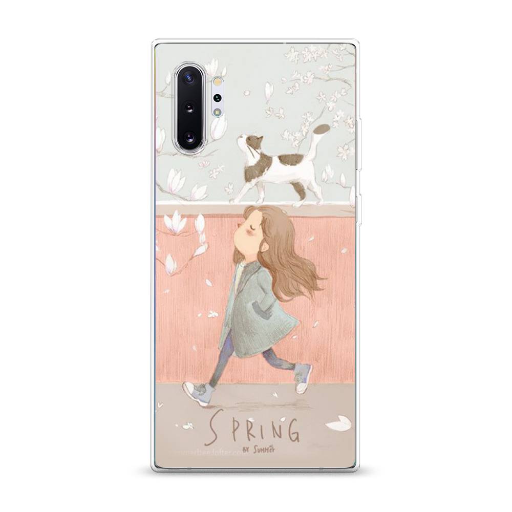 

Чехол Awog на Samsung Galaxy Note 10 Plus "Девочка-весна", Разноцветный, 28550-7