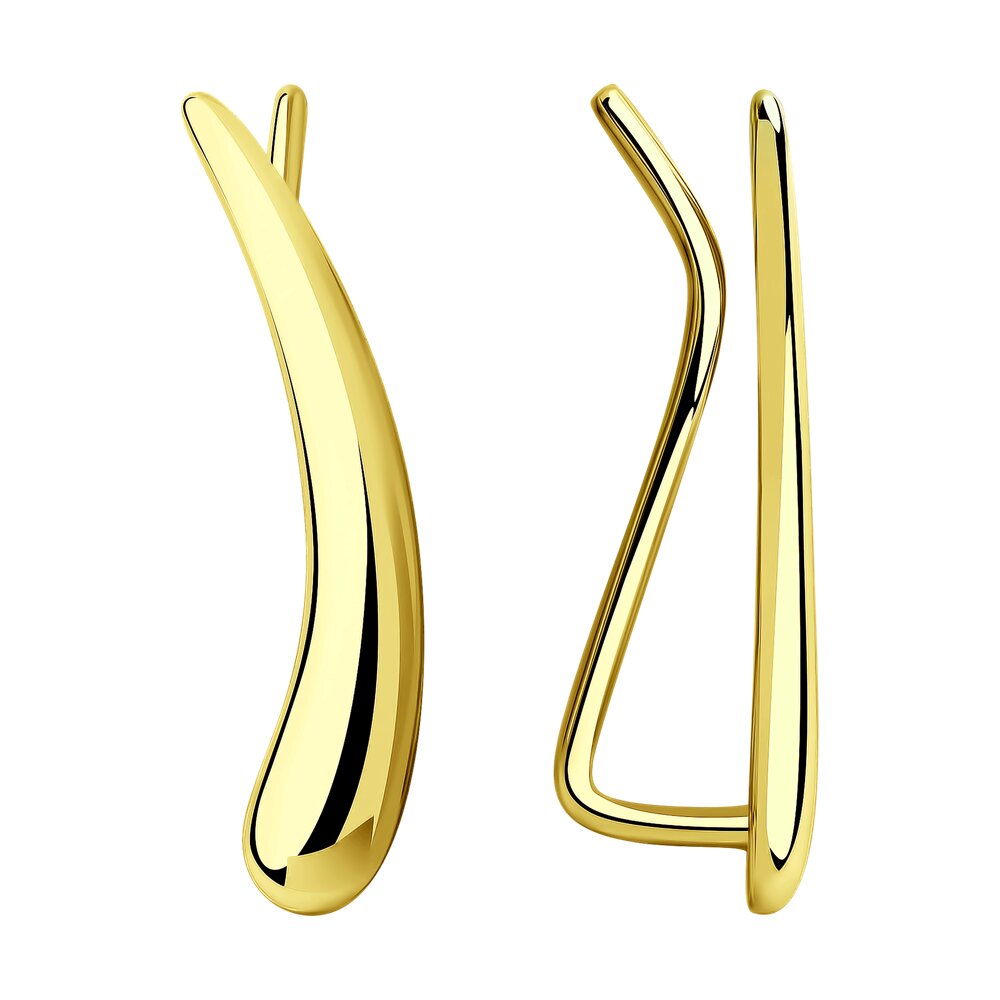 

Серьги клаймберы из желтого золота SOKOLOV 028561-2, 028561-2
