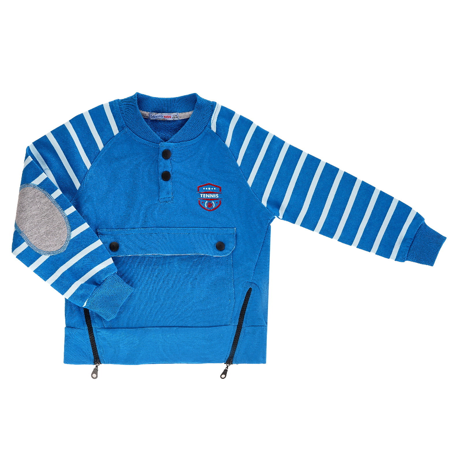 фото Толстовка детская bonito kids bk825m цв. голубой р. 128