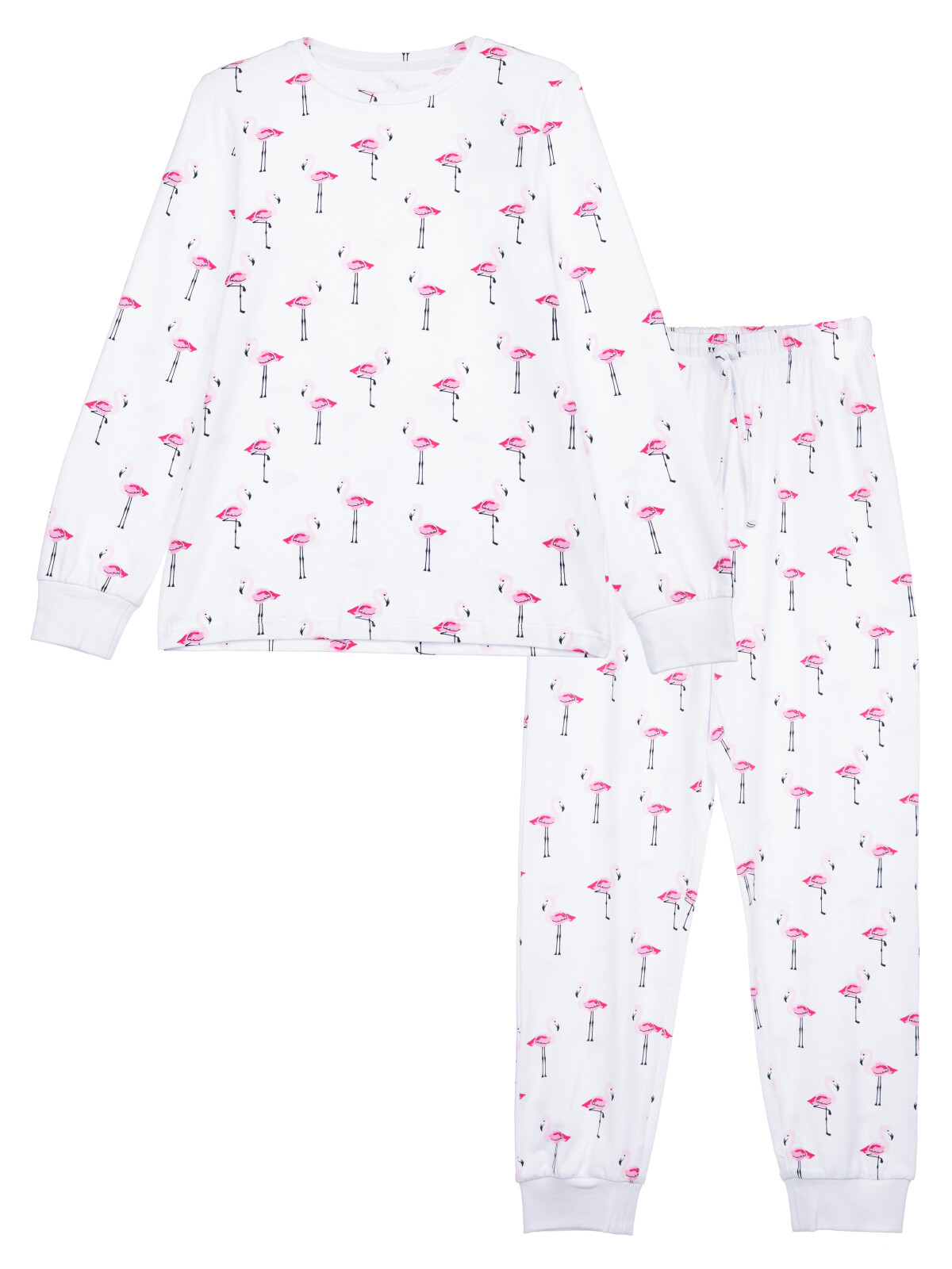 Пижама трикотажная для девочек PlayToday, белый,светло-розовый, 134