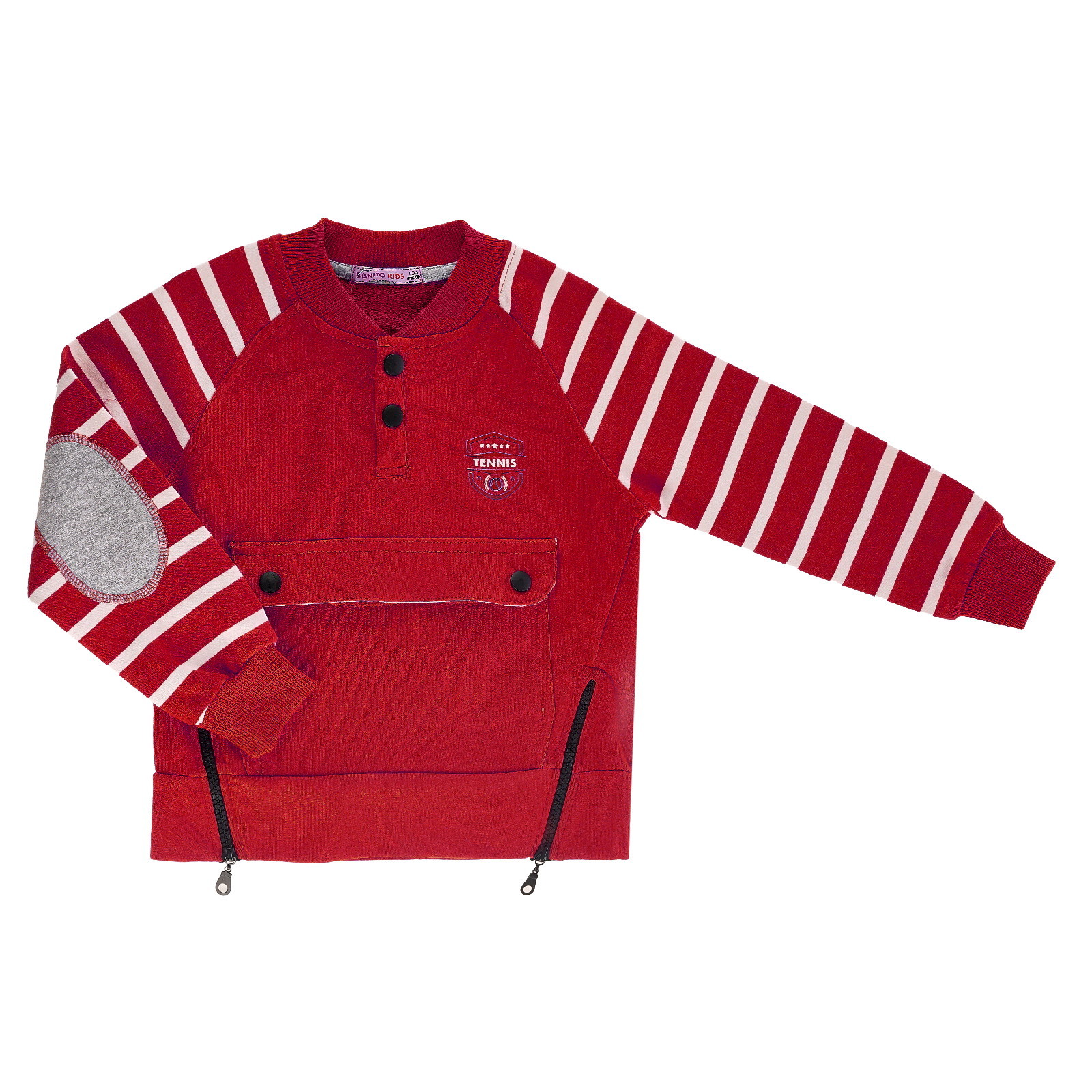 фото Толстовка детская bonito kids bk825m цв. бордовый р. 128