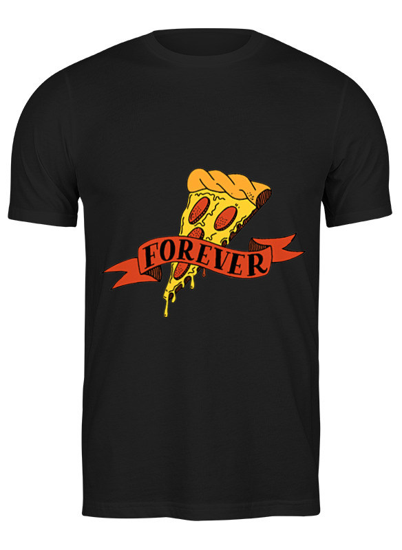 

Футболка мужская Printio Pizza forever черная M, Черный, Pizza forever