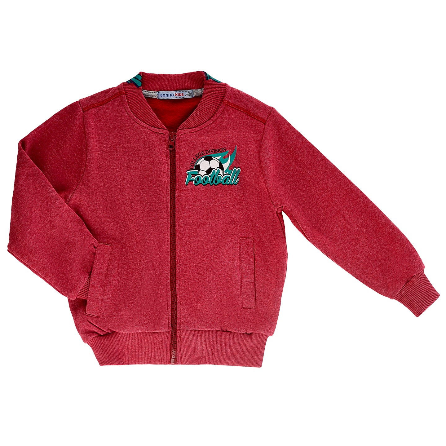 фото Толстовка детская bonito kids bk824k цв. бордовый р. 128