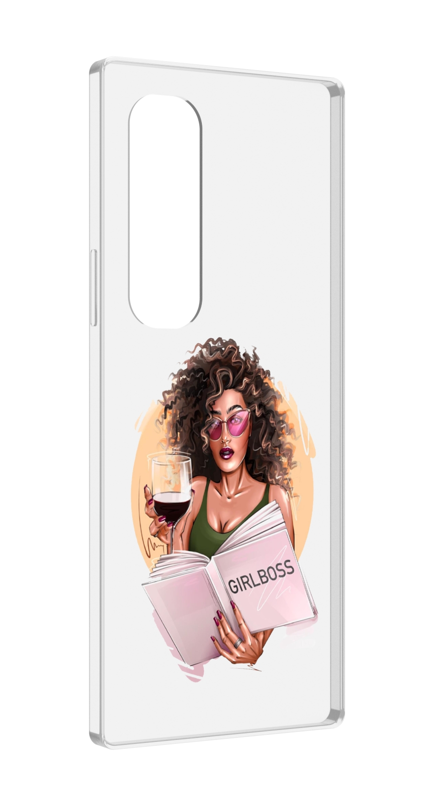 

Чехол MyPads Girlboss with wine_ Etsy женский для Samsung Galaxy Z Fold2, Прозрачный, Tocco