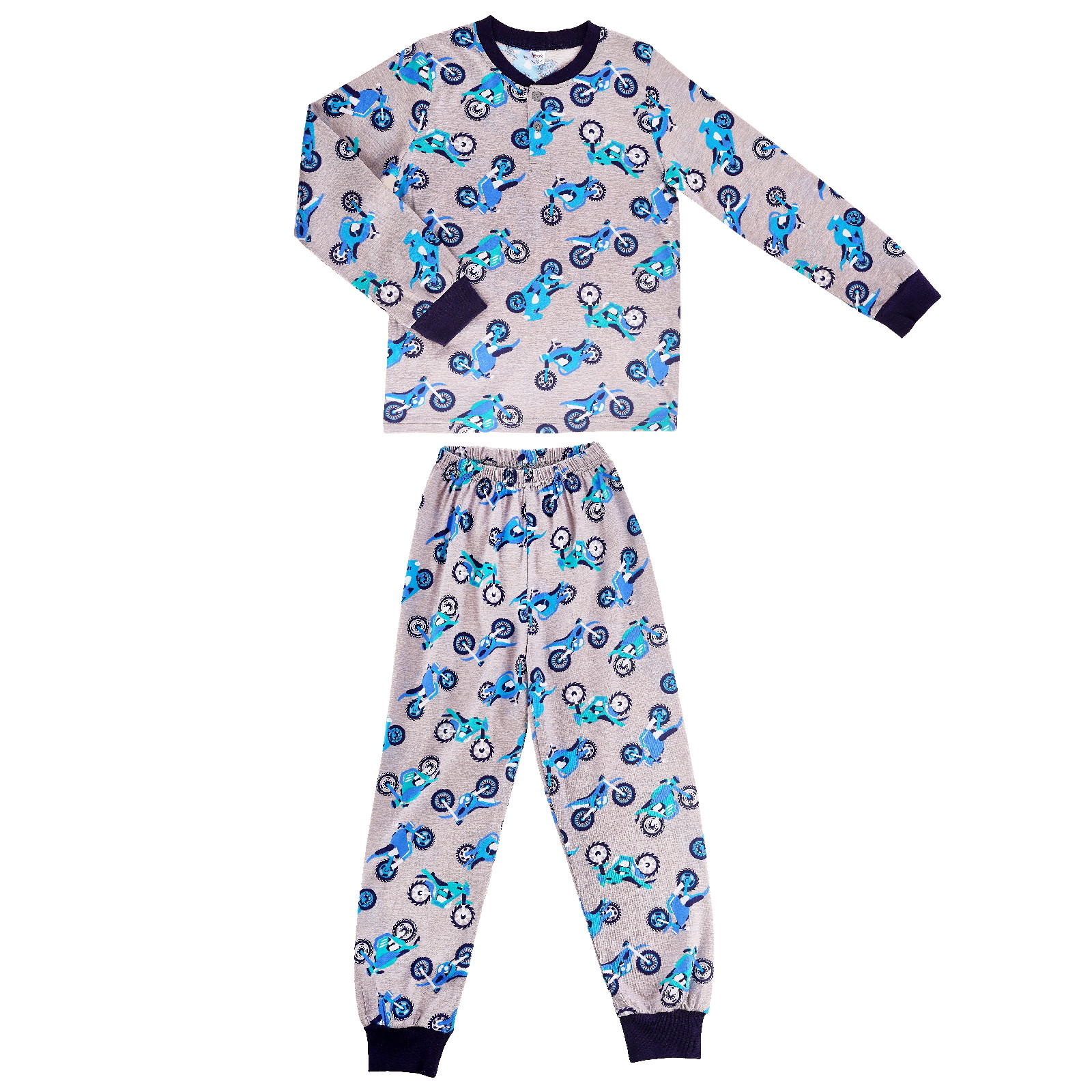 

Пижама детская Bonito kids BK1354M цв. серый меланж р. 128, BK1354M