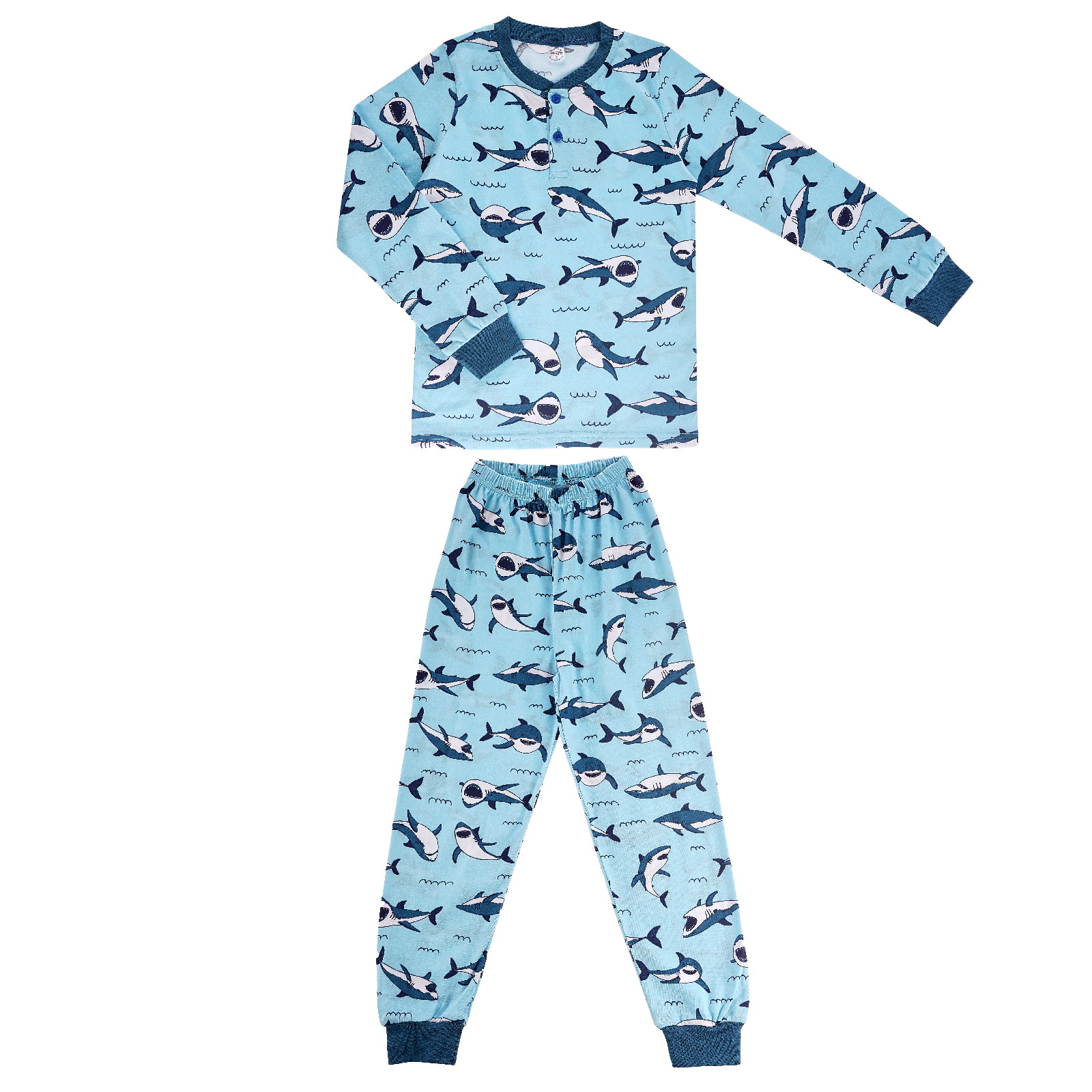 

Пижама детская Bonito kids BK1354M цв. голубой р. 128, BK1354M