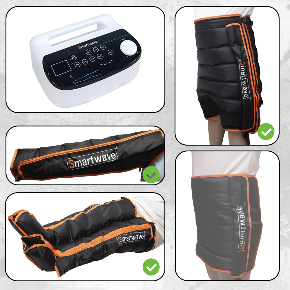 Лимфодренажный массажер Smartwave 600, комплект с манжетами для ног, руки и манжетой-шорты