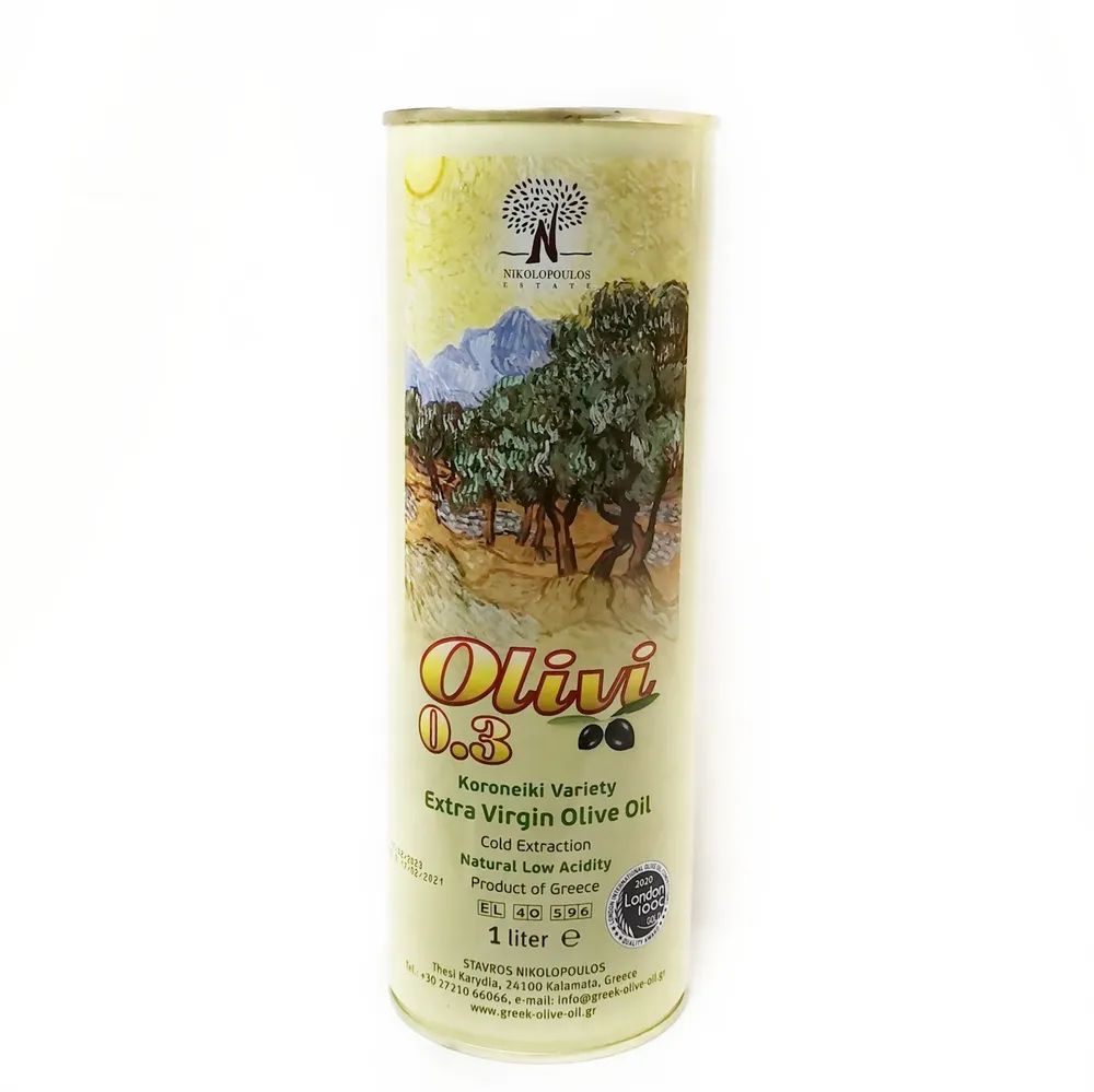 Оливковое масло фермерское Olivi, Греция, жест.банка, 1л