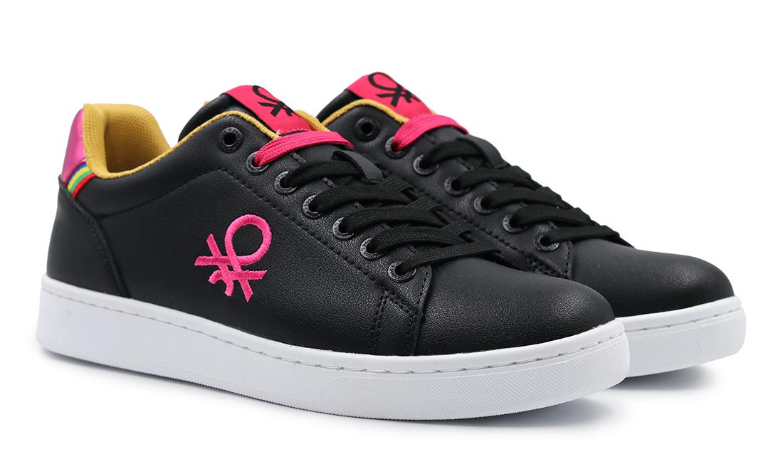 

Кеды женские United Colors of Benetton Cupsole BTW124000 черные 40 EU, Cupsole BTW124000