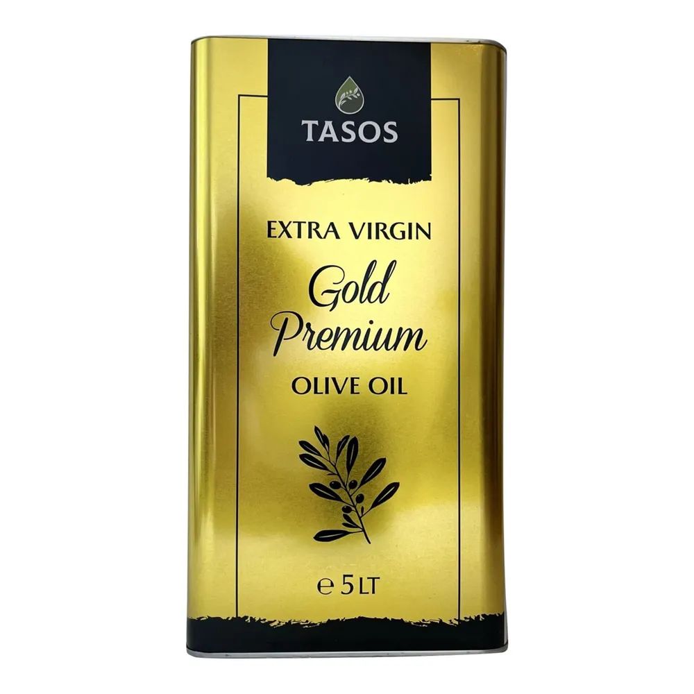 Оливковое масло нерафинированное для салатов Extra Virgin GOLD PREMIUM TASOS 5л Греция