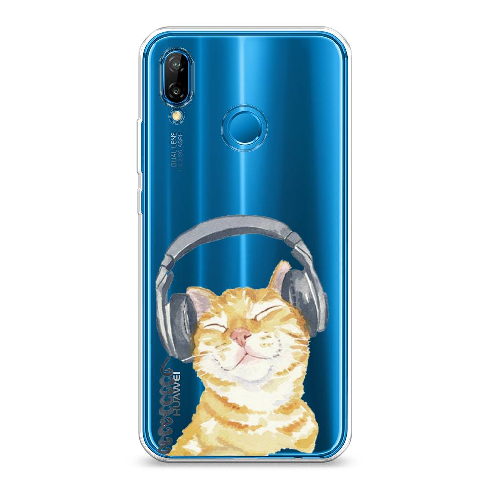 

Чехол Awog "Кот меломан" для Huawei P20 Lite