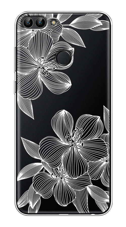 

Чехол на Huawei Y9 2018 "Крокус", Белый;прозрачный, 64950-1