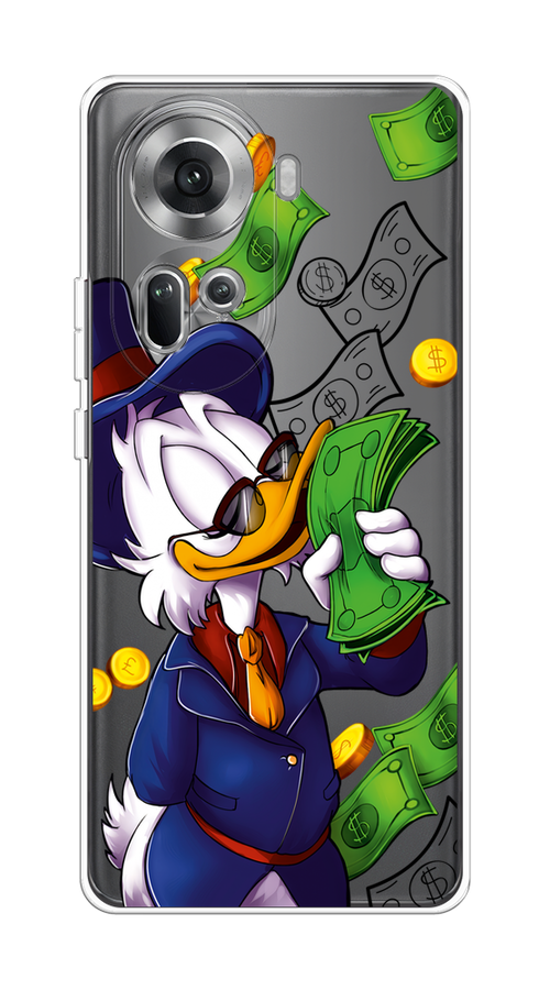 

Чехол на Oppo Reno 11 (Global) "Scrooge McDuck with Money", Синий;зеленый;белый, 2515850-1