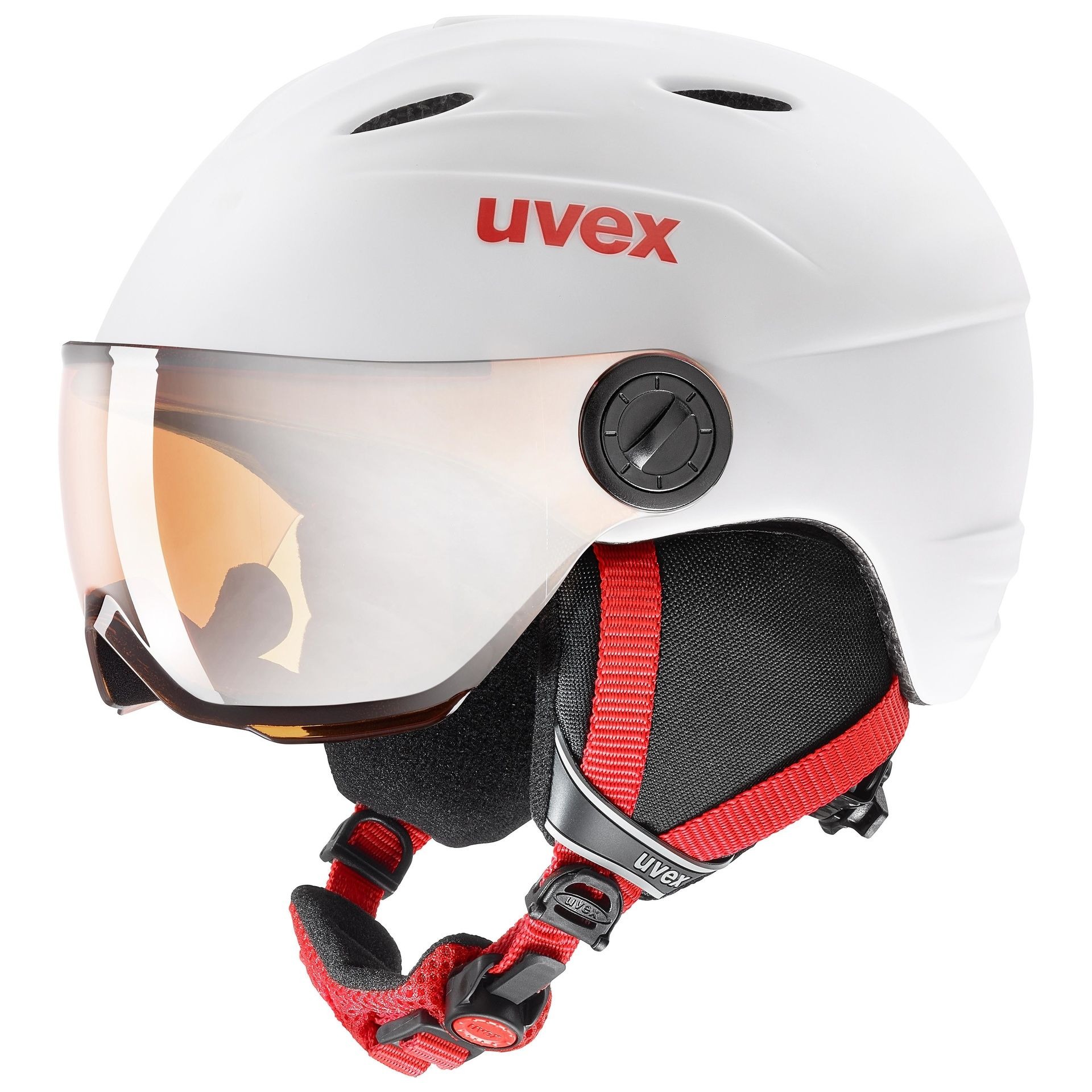 

Шлем Uvex 2022-23 Junior Visor Pro Uvex White Red Mat White Red Mat (См:52-54), Junior Visor Pro Uvex White Red Mat