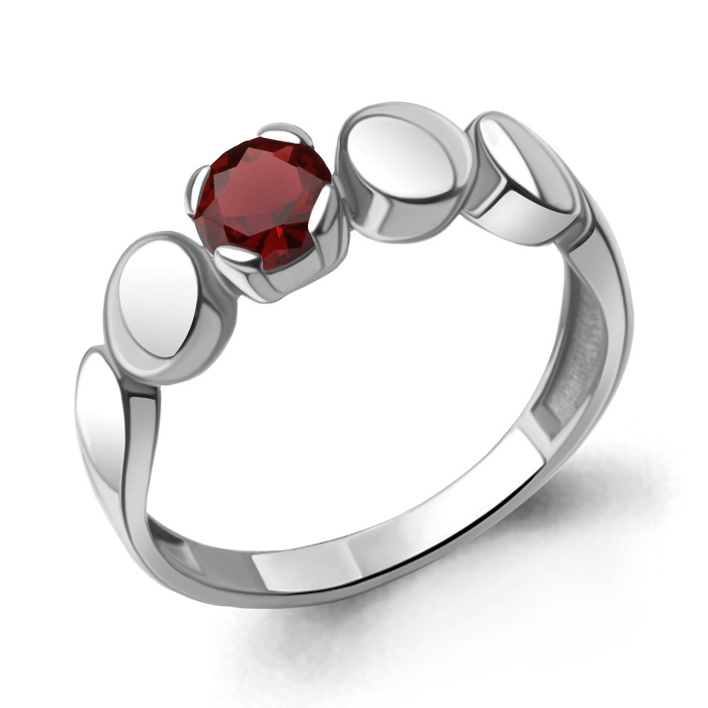 

Кольцо из серебра с гранатом р. , Aquamarine 6957803_925_р, 6957803_925_р