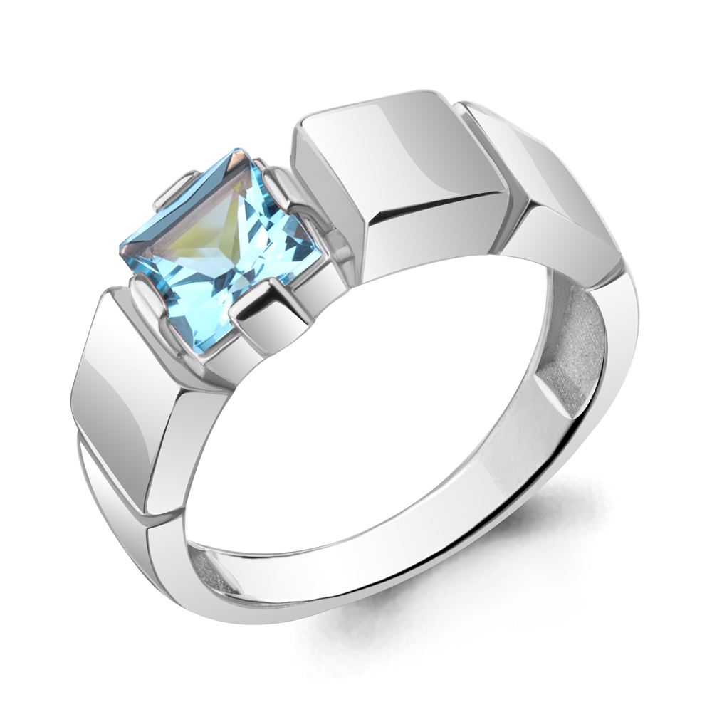 

Кольцо из серебра с топазом р. 16,5 Aquamarine 6957705_925_р, 6957705_925_р