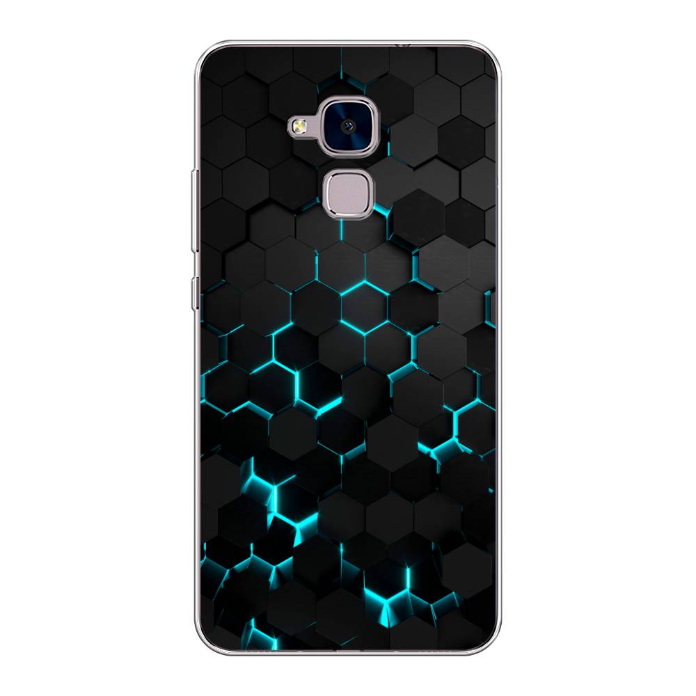 фото Чехол awog "соты бирюзовые" для honor 5c