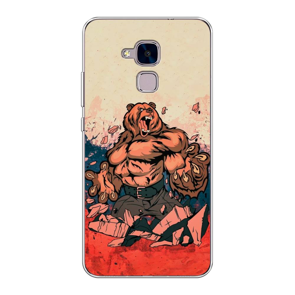 

Чехол Awog на Honor 5C "Медведь с флагом РФ", Разноцветный, 60450-2
