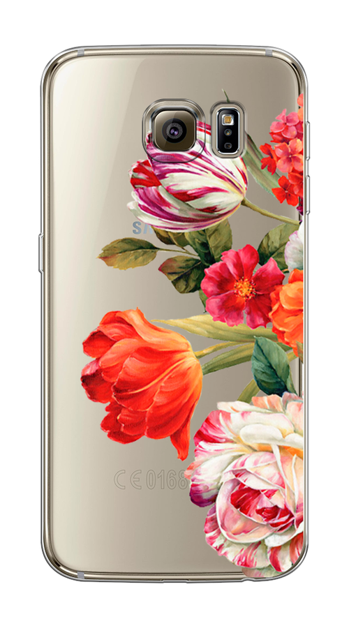 

Чехол Awog на Samsung Galaxy S6 edge "Весенний букет", Красный;розовый;зеленый, 24450-8