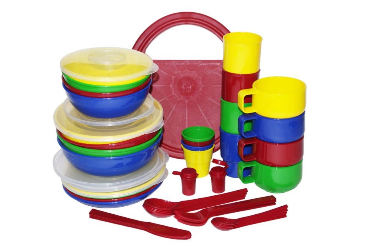 Набор походной посуды Solaris S1410 49 предметов, разноцветный