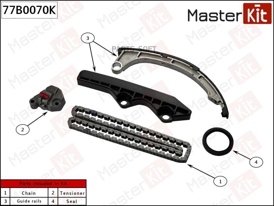 

Комплект Цепи Грм (Без Звездочек) Master Kit 77B0070K