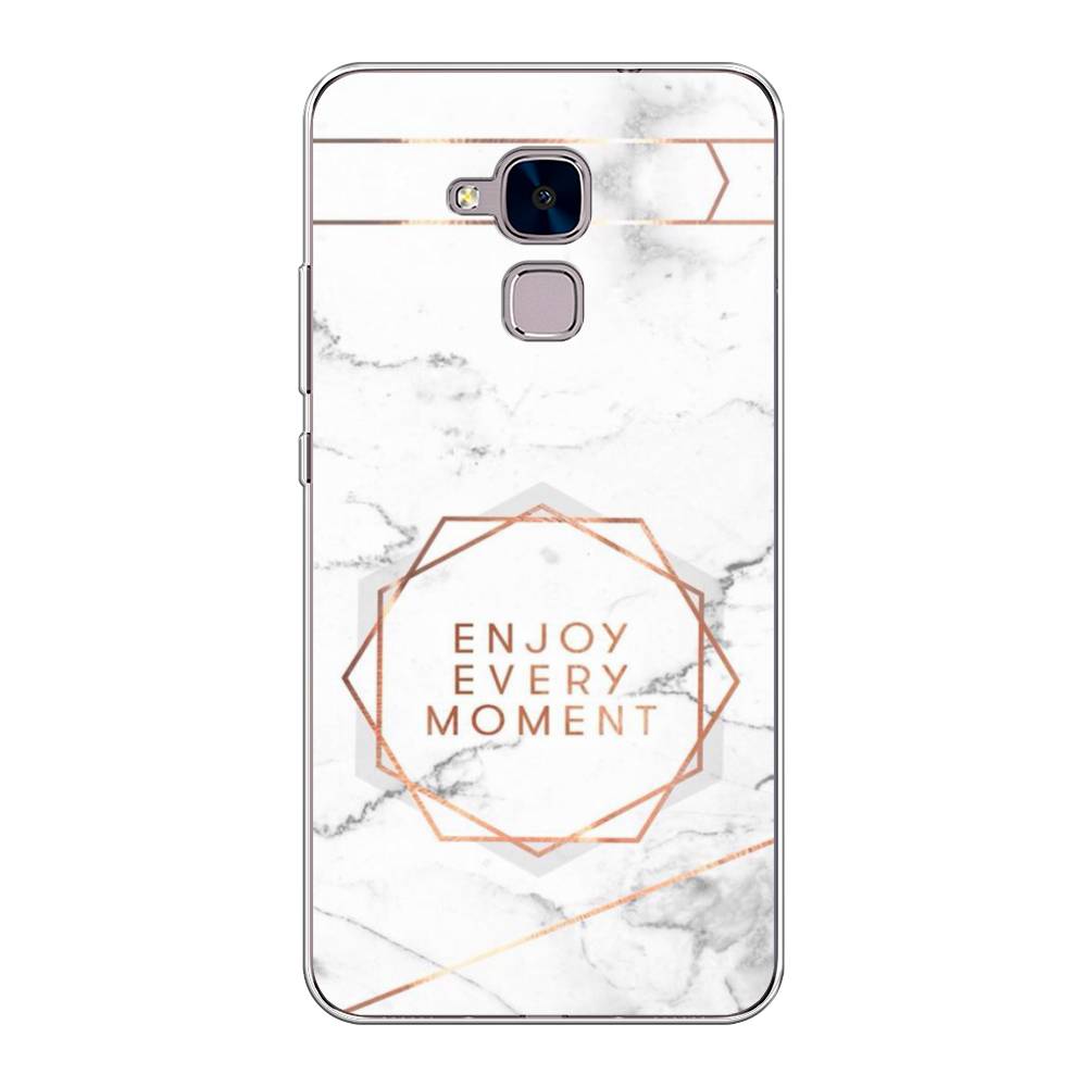 

Чехол Awog на Honor 5C "Enjoy every moment мрамор", Разноцветный, 60450-7
