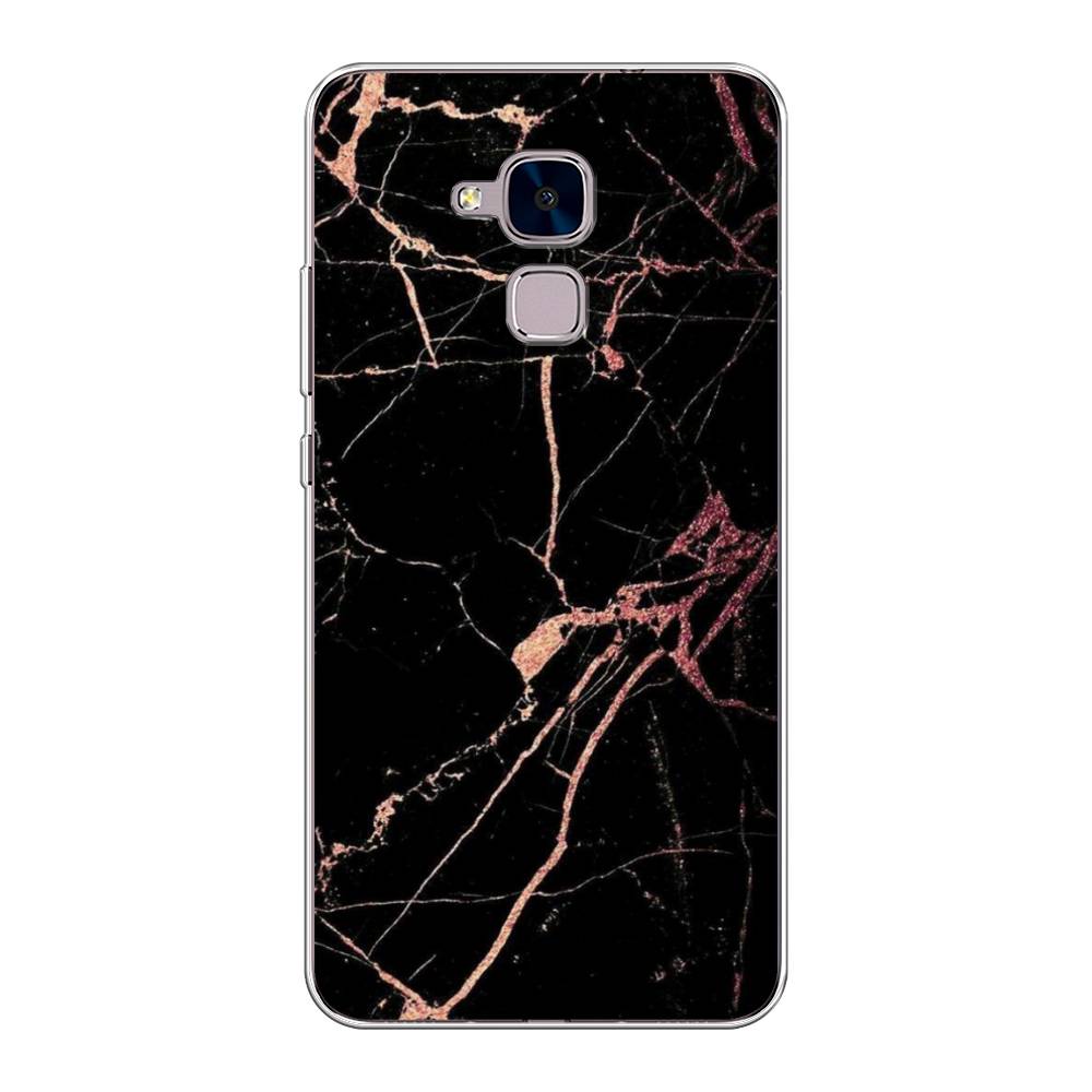 фото Чехол awog "мрамор розовое золото" для honor 5c