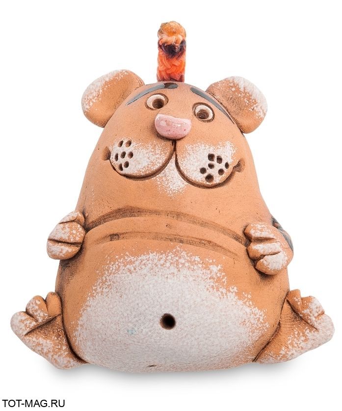 

Фигурка керамическая Кот с хвостом (Step) ФК-38 113-106323, Бежевый