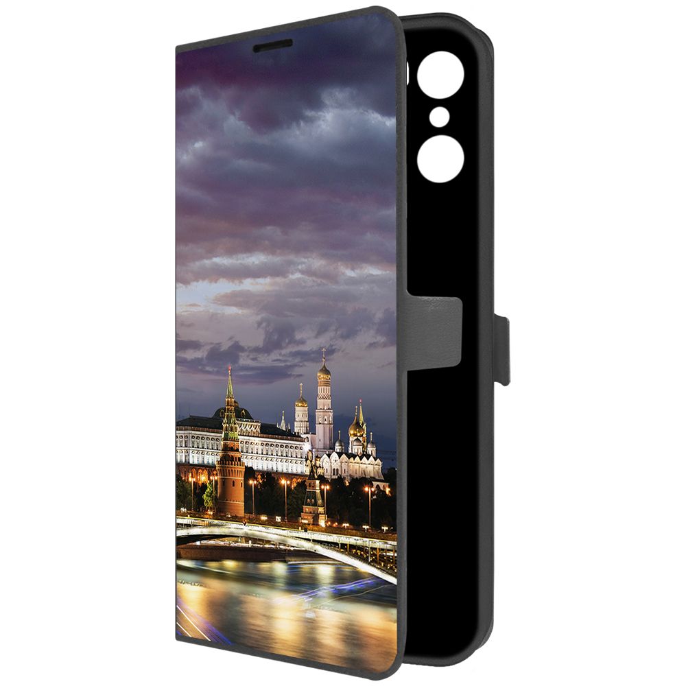 

Чехол-книжка Krutoff Eco Book для INFINIX Hot 20i Россия, Московский Кремль (черный)
