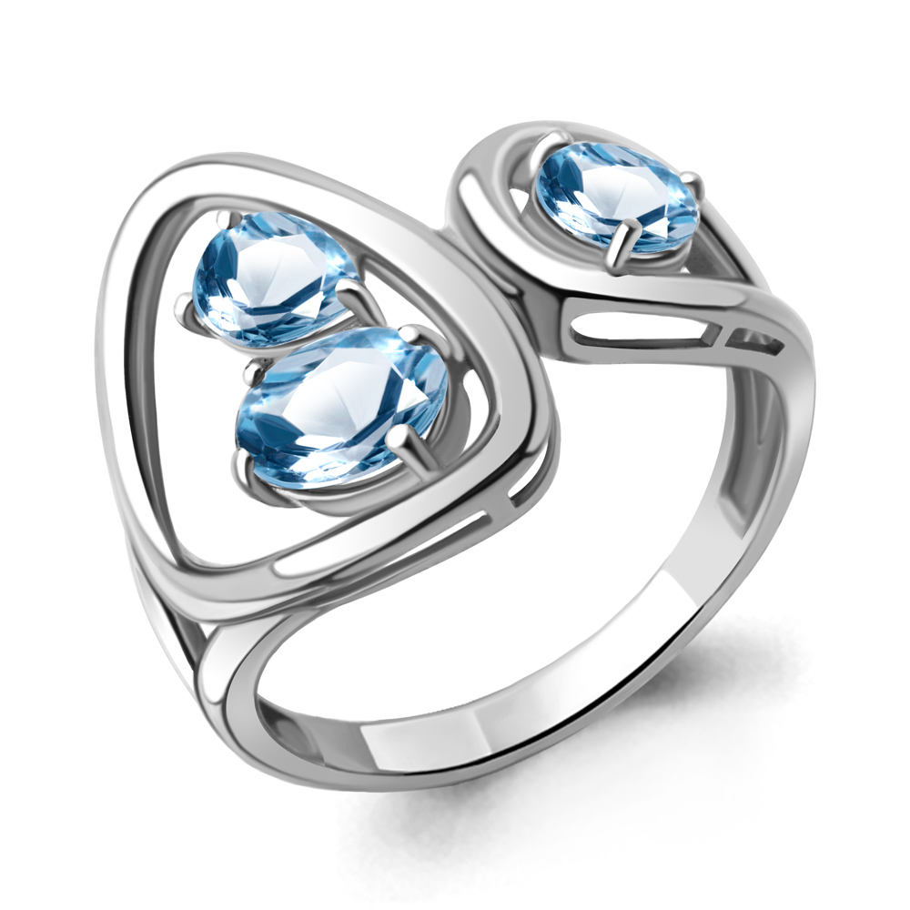 фото Кольцо из серебра с топазом р. 17,5 aquamarine 6957305_925_р