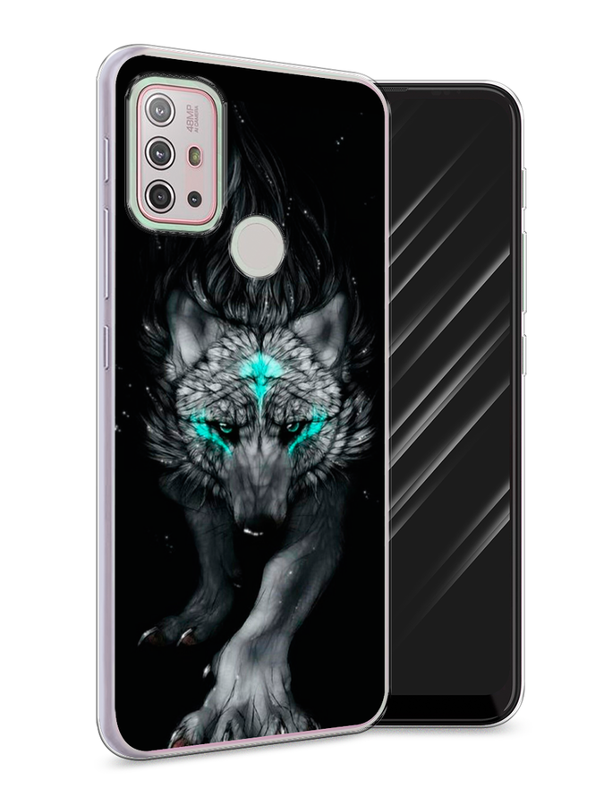 

Чехол Awog на Lenovo K13 Note/Motorola Moto G10/G20/G30 "Волшебный волк", Разноцветный, 242150-2