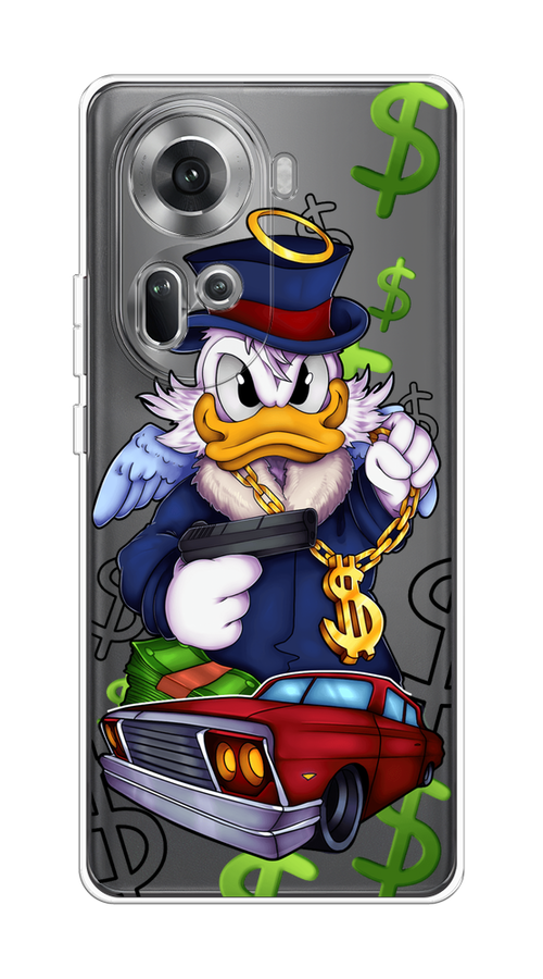 

Чехол на Oppo Reno 11 (Global) "Scrooge McDuck with a Gold Chain", Красный;синий;белый, 2515850-1