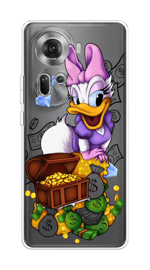 

Чехол на Oppo Reno 11 (Global) "Rich Daisy Duck", Коричневый;белый;фиолетовый, 2515850-1