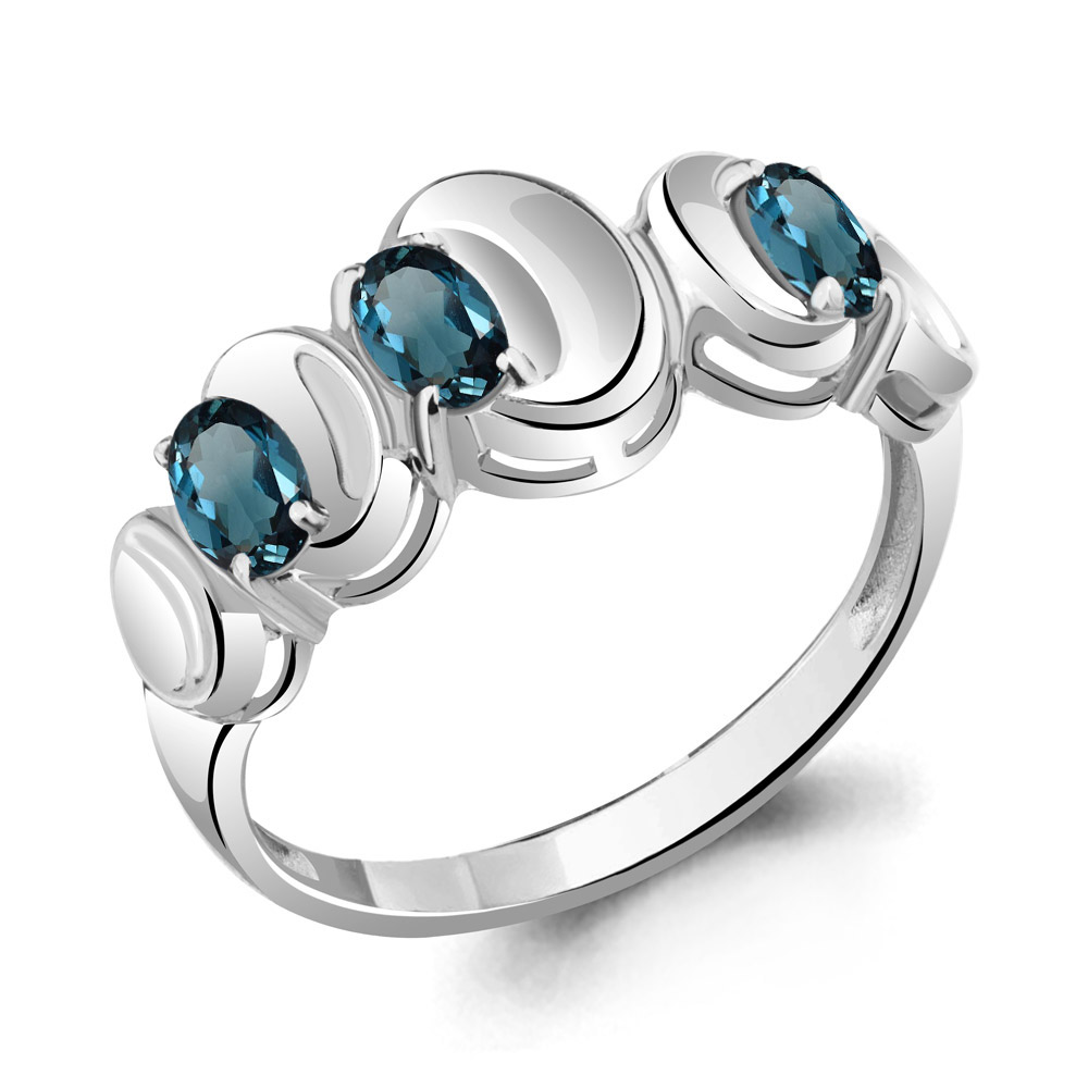 

Кольцо из серебра с топазом р. , Aquamarine 6957208_925_р, 6957208_925_р