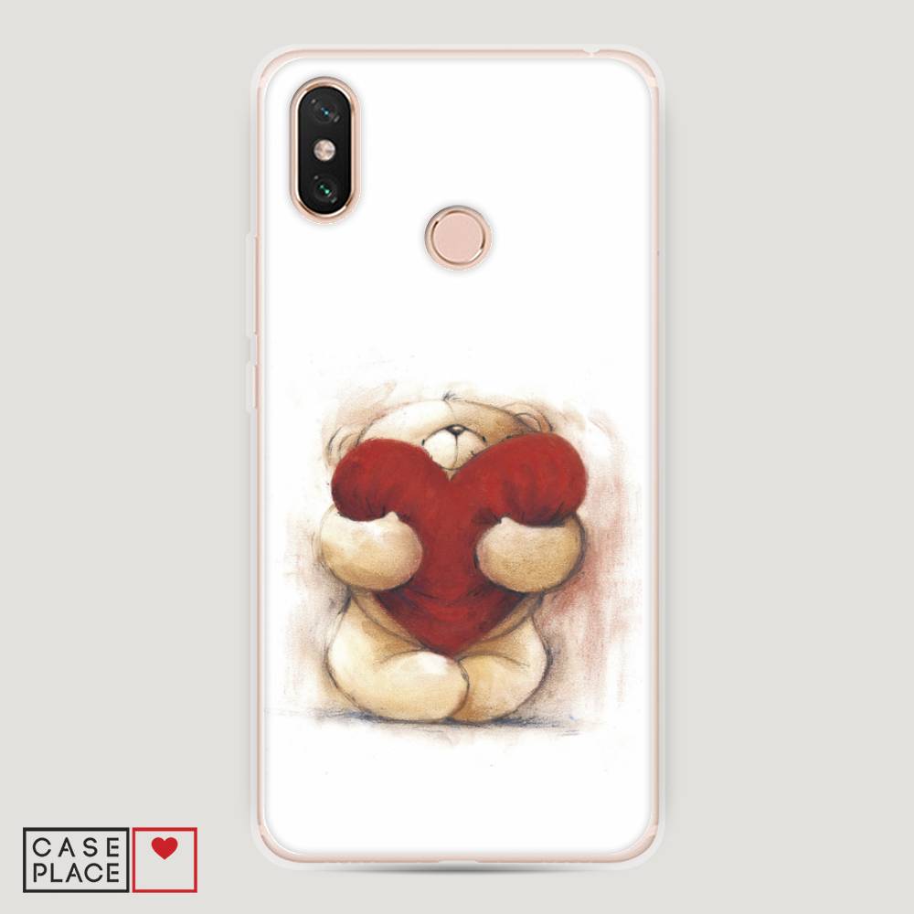 

Пластиковый чехол "Мишка с сердцем 1" на Xiaomi Mi Max 3