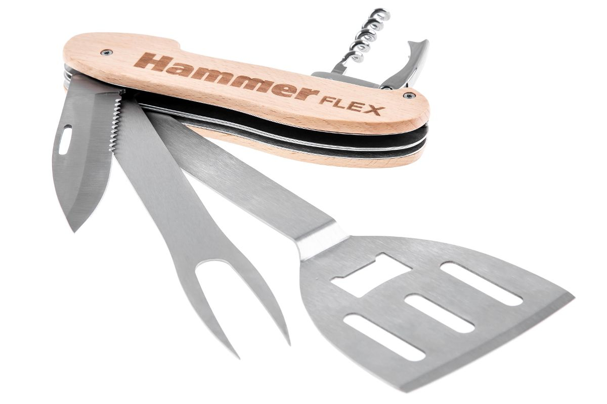 

Мультитул Hammer Flex, бежевый/ серебристый, 5 опций, Flex