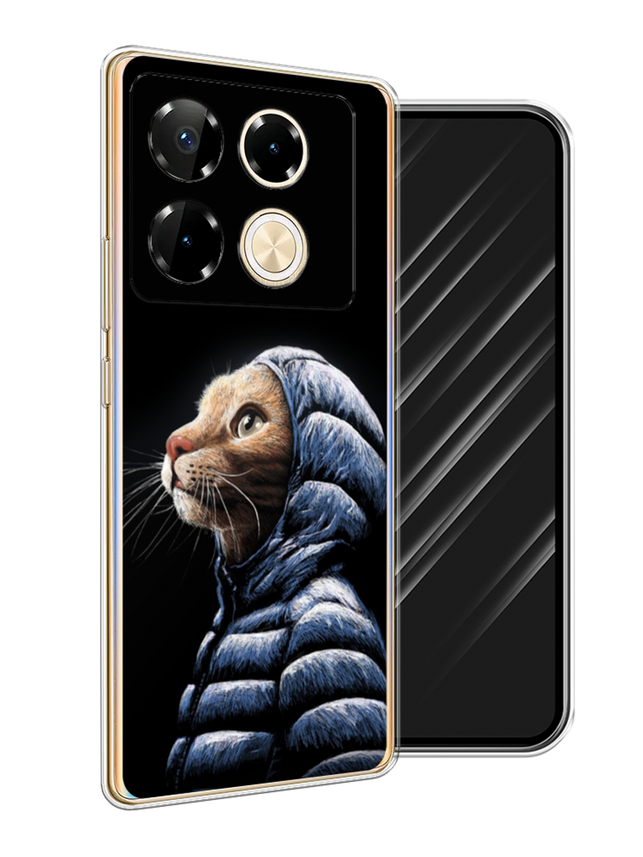 

Чехол Awog на Infinix Note 40 Pro "Кот в капюшоне", Черный;бежевый;синий, 3105750-1