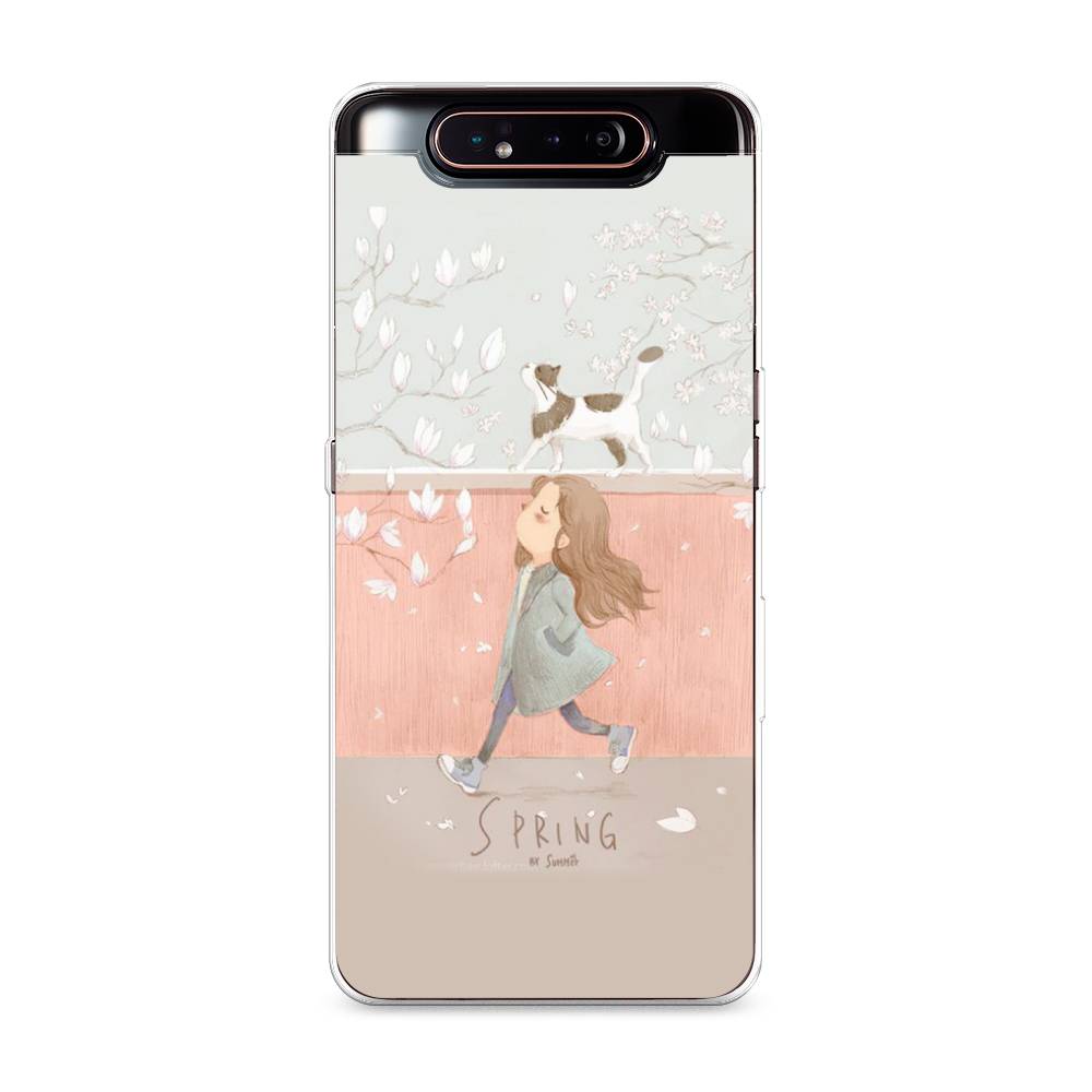 

Чехол Awog на Samsung Galaxy A80 "Девочка-весна", Разноцветный, 28350-7