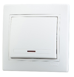 

Выключатель встраиваемый МИРА 1клавишный с подсветкой белый 701-0202-111