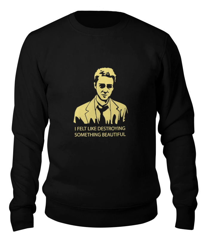 

Свитшот унисекс Printio Бойцовский клуб (fight club) черный XL, Бойцовский клуб (fight club)
