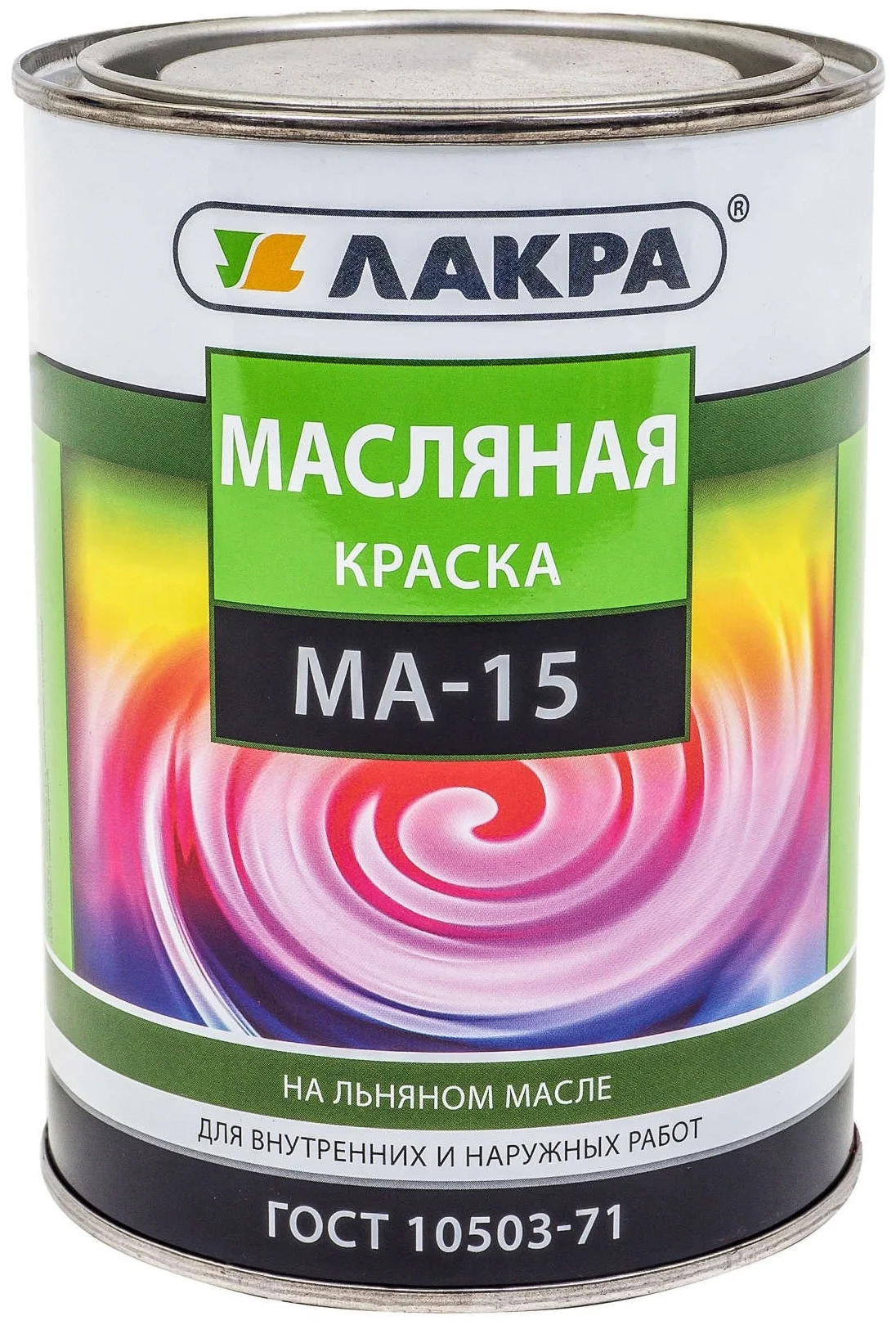

Краска масляная ЛАКРА МА-15 0,9 кг белая, Белый