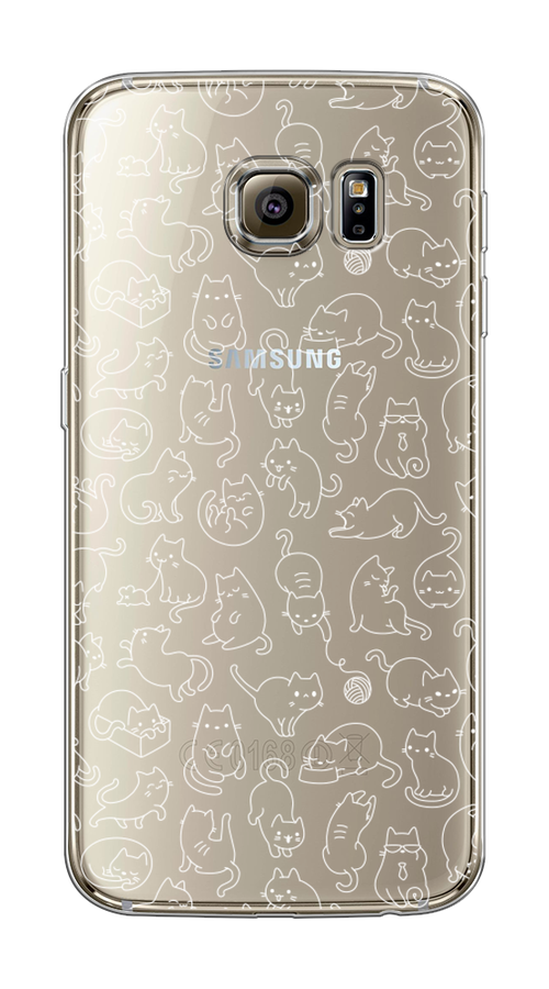 

Чехол Awog на Samsung Galaxy S6 edge "Шкодливые котики", Черный;белый;серый, 24450-2