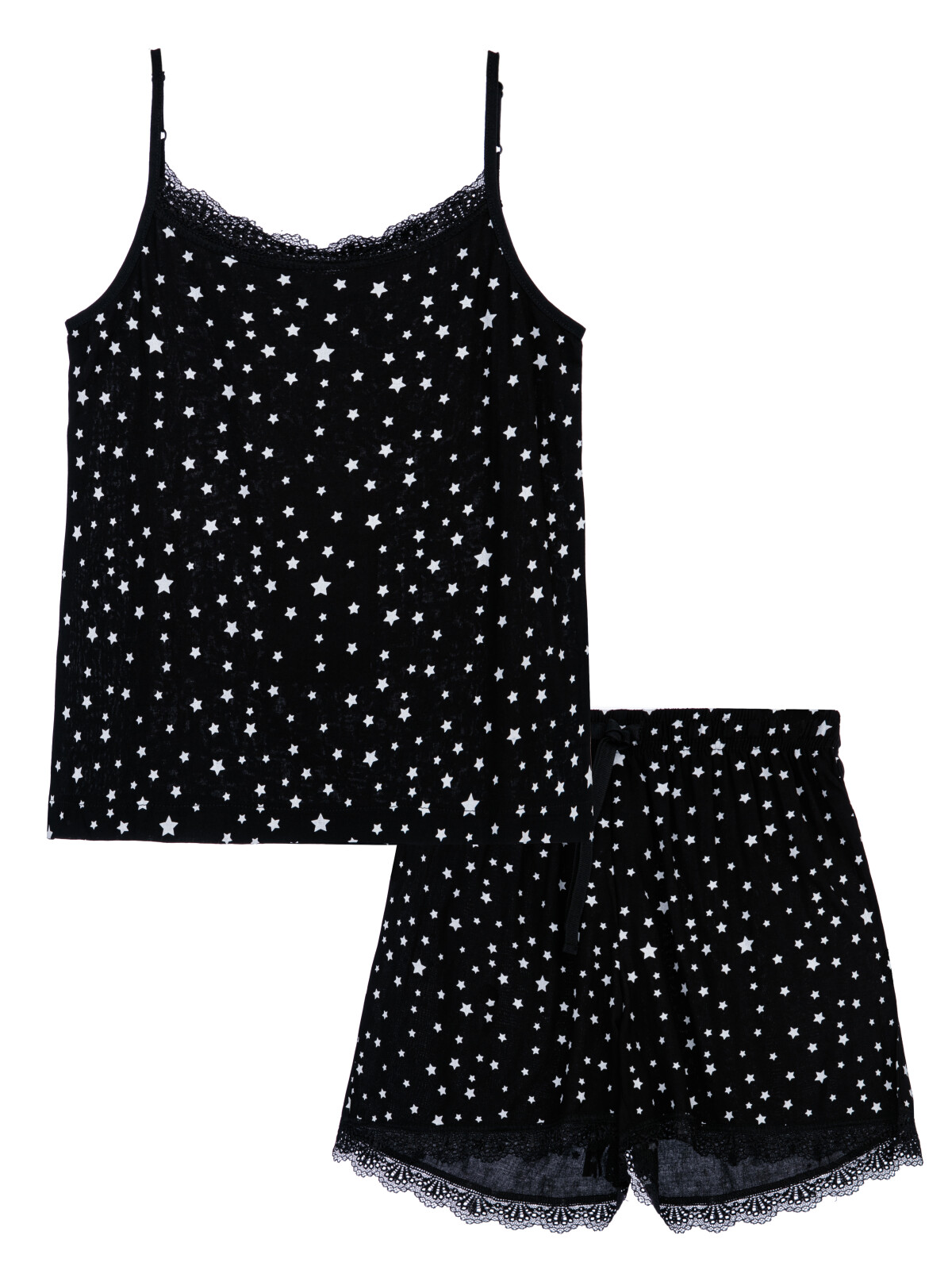 Пижама текстильная для девочек PlayToday, черный,белый, 146