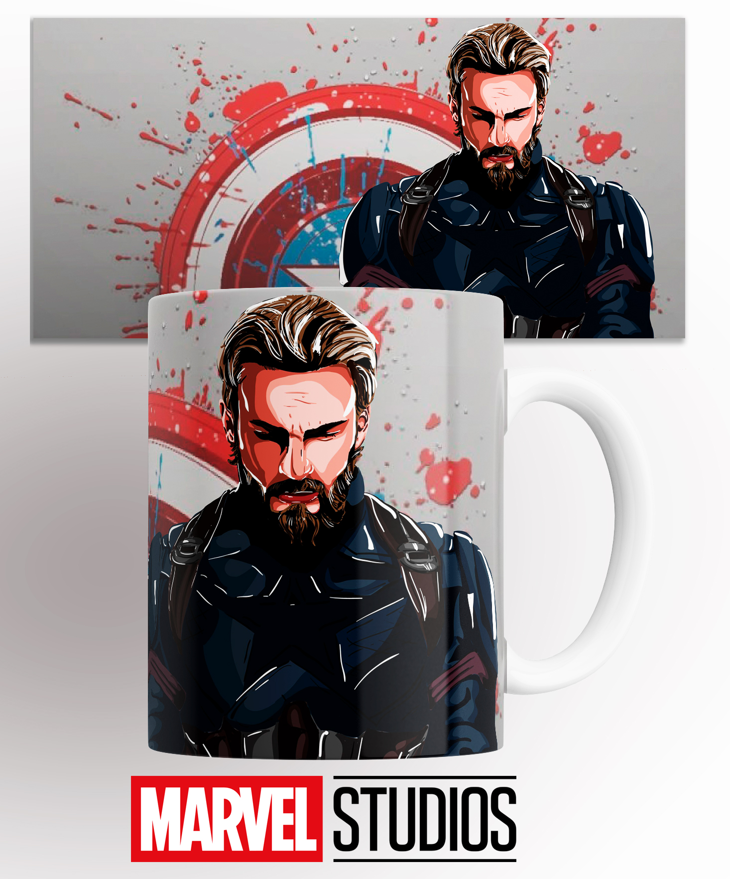

Кружка с принтом марвел капитан америка marvel kapitan america 330 мл.