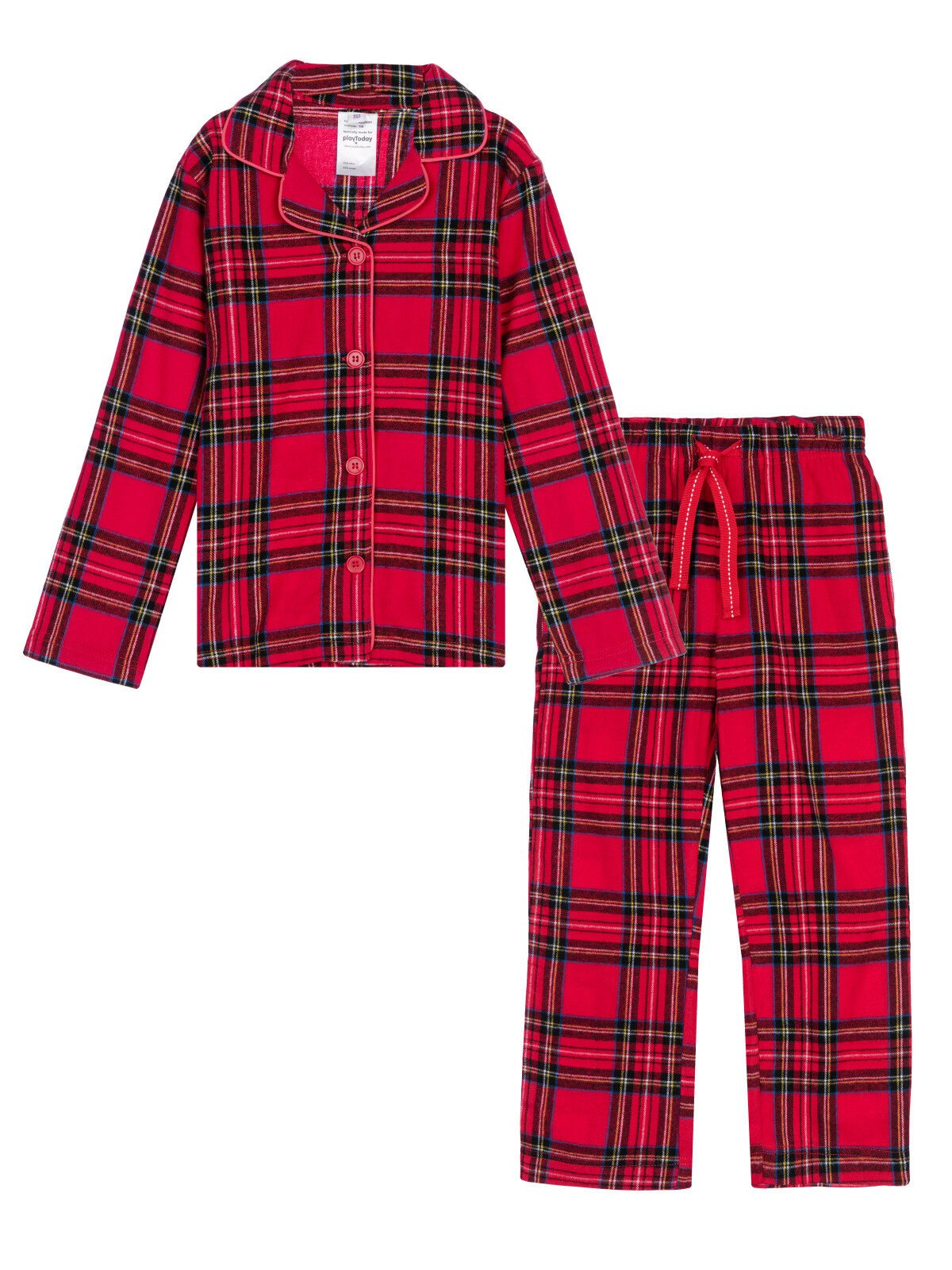 Пижама текстильная для девочек PlayToday, цветной, 122