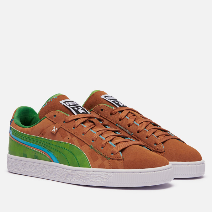

Кеды женские PUMA x Minecraft Suede коричневые 42 EU, x Minecraft Suede
