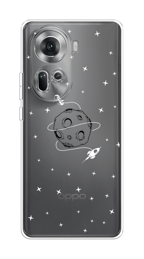 

Чехол на Oppo Reno 11 (Global) "Полет вокруг луны", Белый;серый;черный, 2515850-1