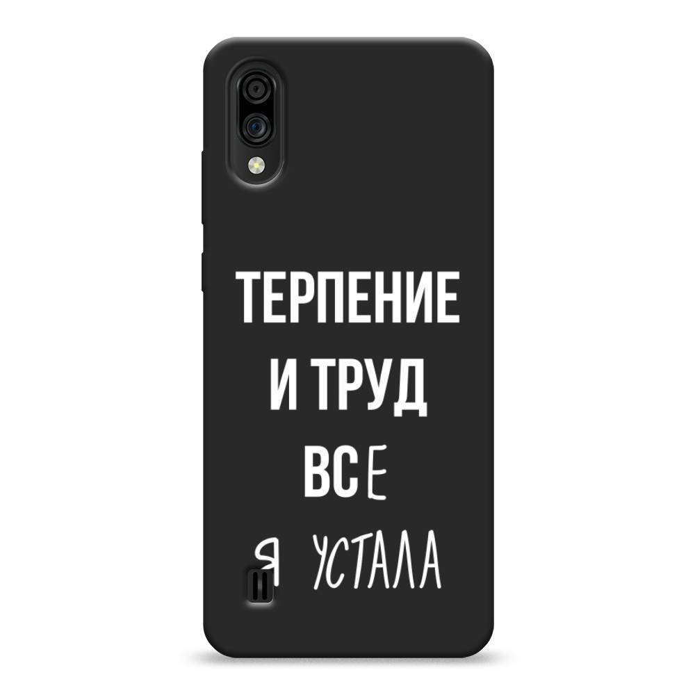 фото Матовый силиконовый чехол "все я устала" на zte blade a51 lite awog