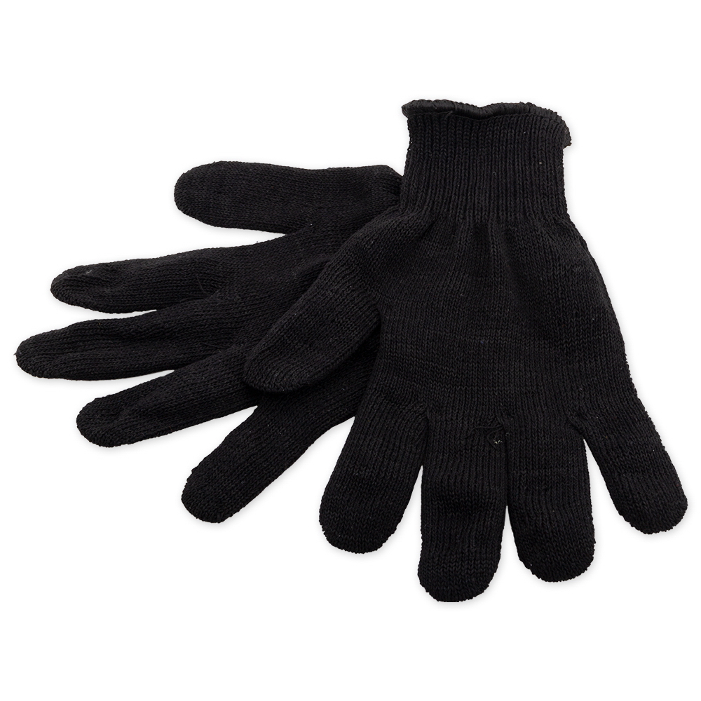 Перчатки рабочие полушерстяные двойная вязка 7 класс черные трикотажные полушерстяные перчатки ремоколор